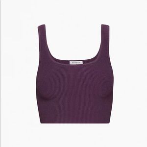 Babaton Sculpt Knit Squareneck Cropped Tank